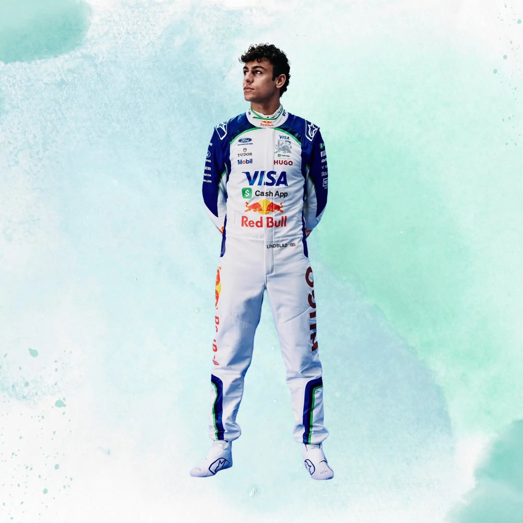 2026 Arvid Lindblad Racing Bulls F1 Team Visa Cash App RB Formula One Team Replica Racing Suit - view 2