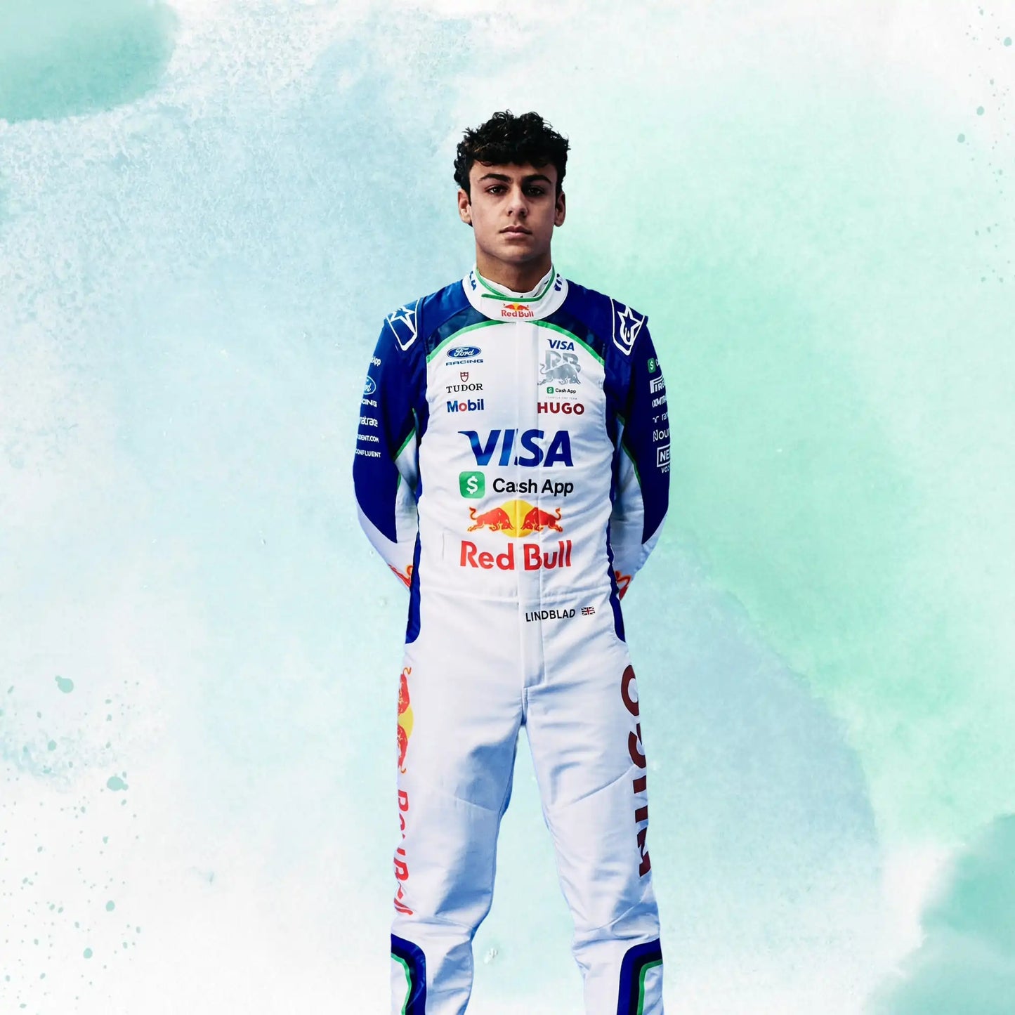 2026 Arvid Lindblad Racing Bulls F1 Team Visa Cash App RB Formula One Team Replica Racing Suit - view 3