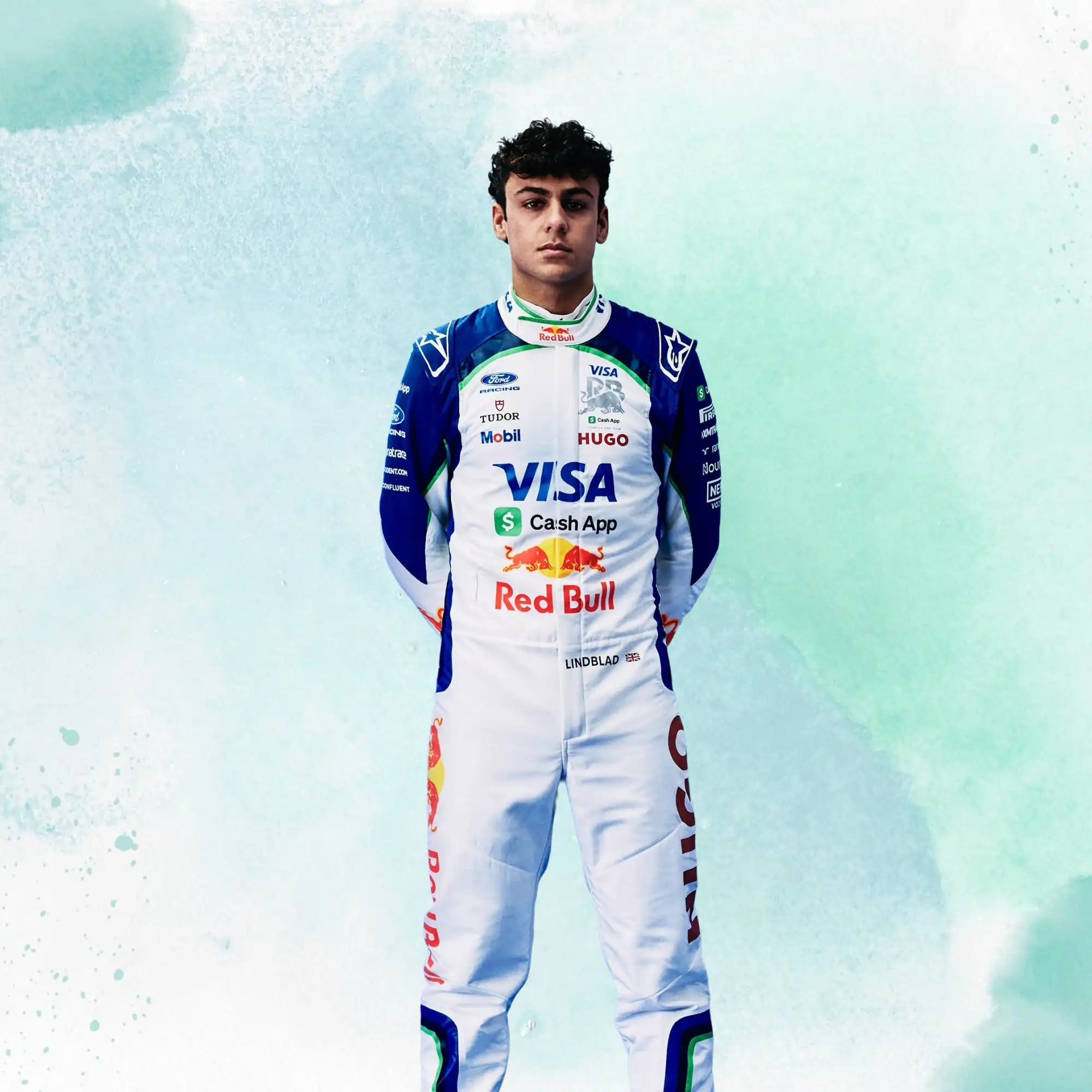 2026 Arvid Lindblad Racing Bulls F1 Team Visa Cash App RB Formula One Team Replica Racing Suit - view 3