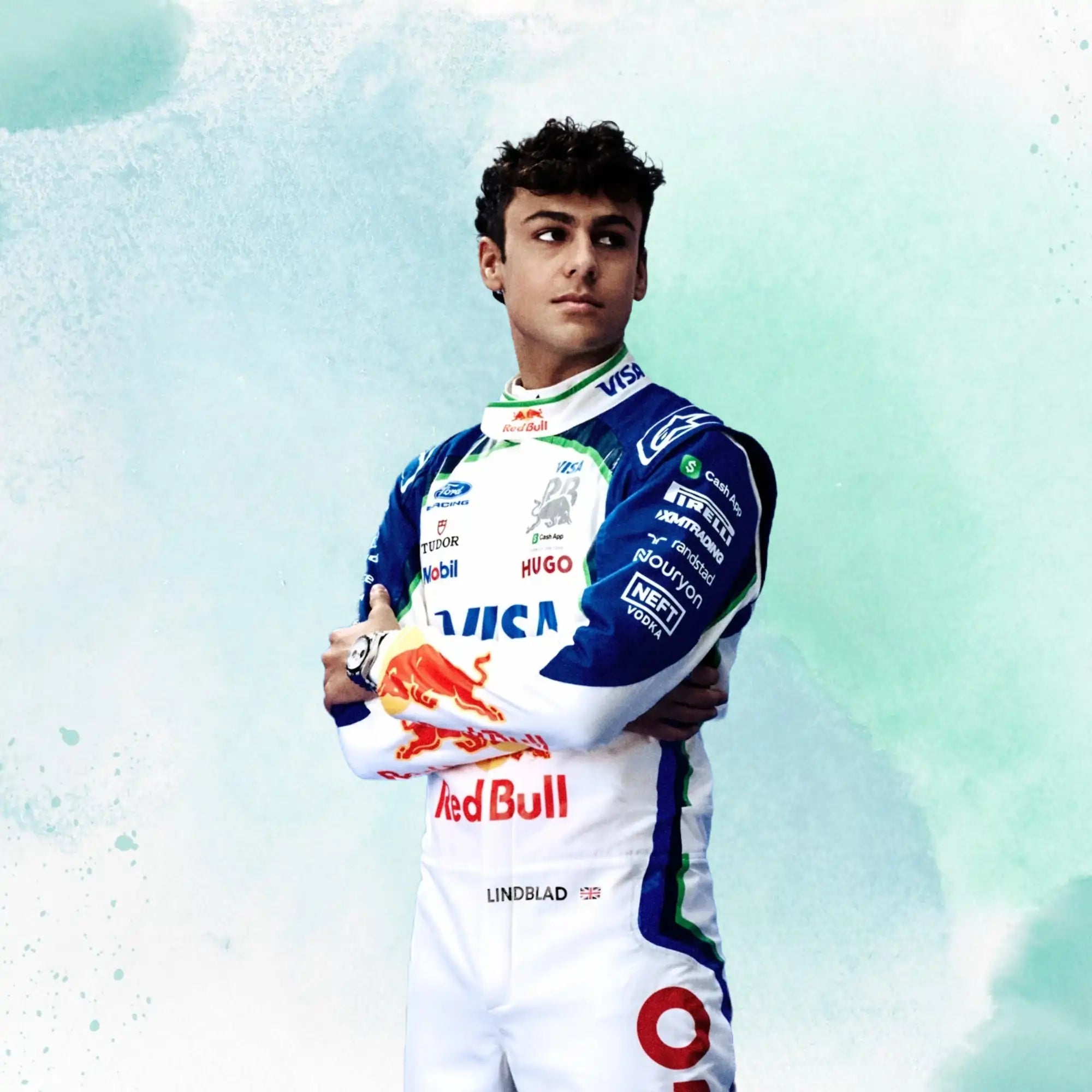 2026 Arvid Lindblad Racing Bulls F1 Team Visa Cash App RB Formula One Team Replica Racing Suit - view 4