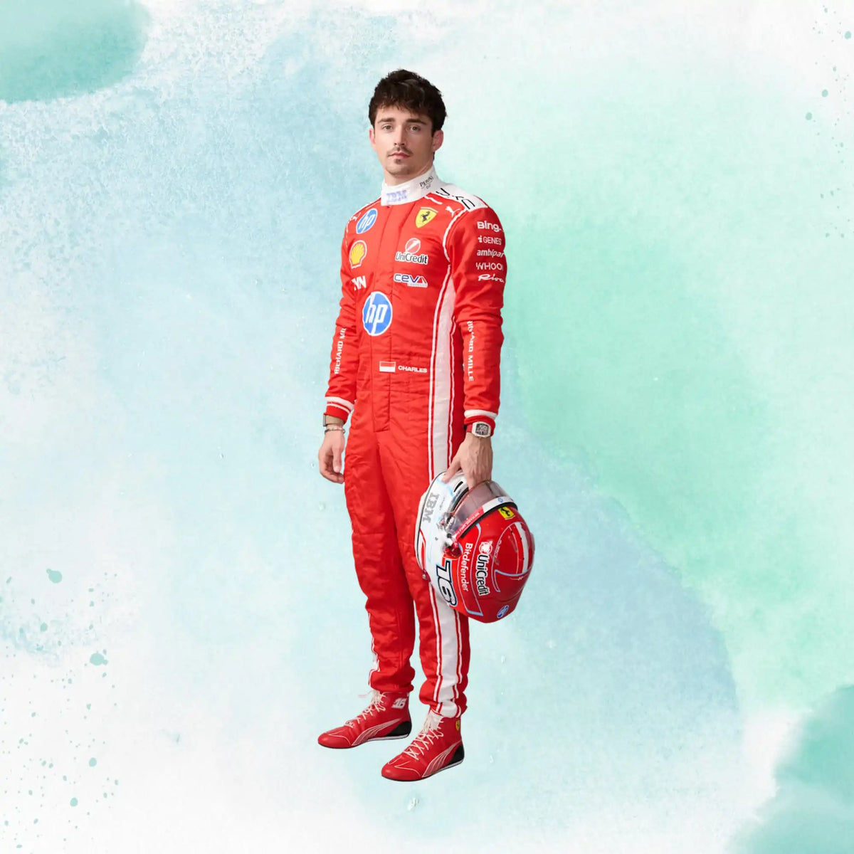 2026 Charles Leclerc Formula One Scuderia Ferrari HP F1 Team Replica Racing Suit - view 4