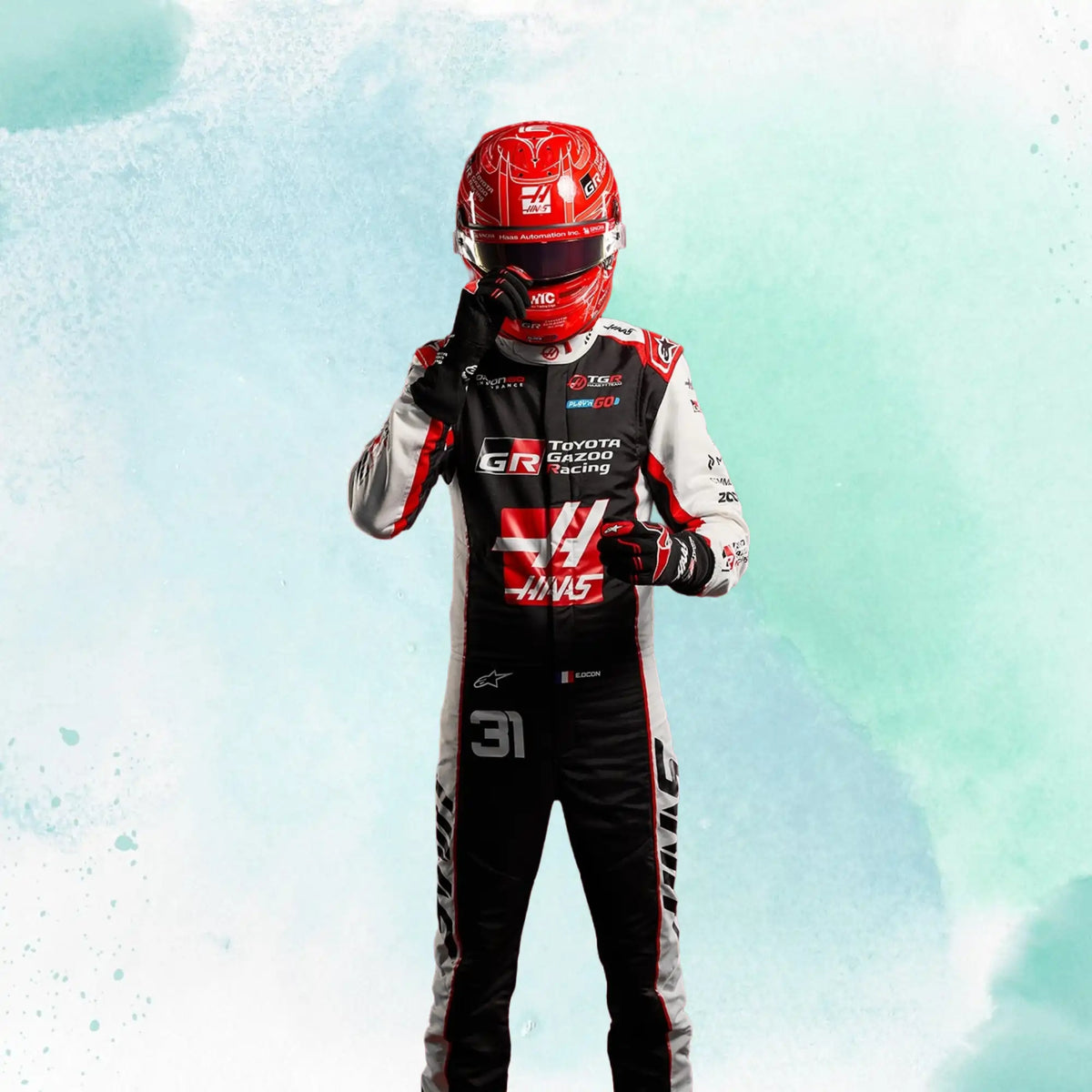 2026 Esteban Ocon Formula One Haas F1 Team Replica Racing Suit - view 4