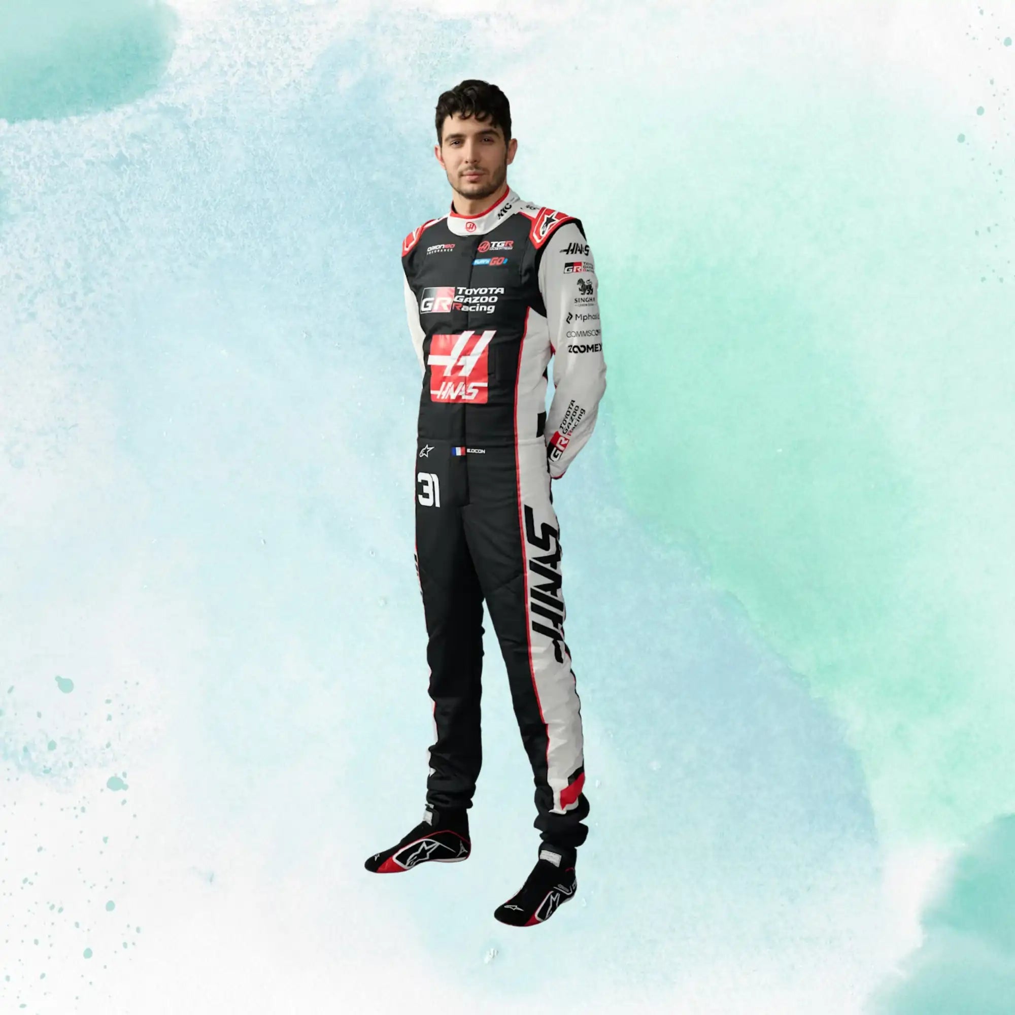 2026 Esteban Ocon Formula One Haas F1 Team Replica Racing Suit - view 6