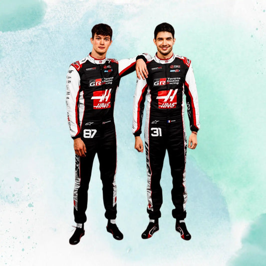 2026 Esteban Ocon & Oliver Bearman MoneyGram Haas F1 Team Replica Racing Suit - view 1