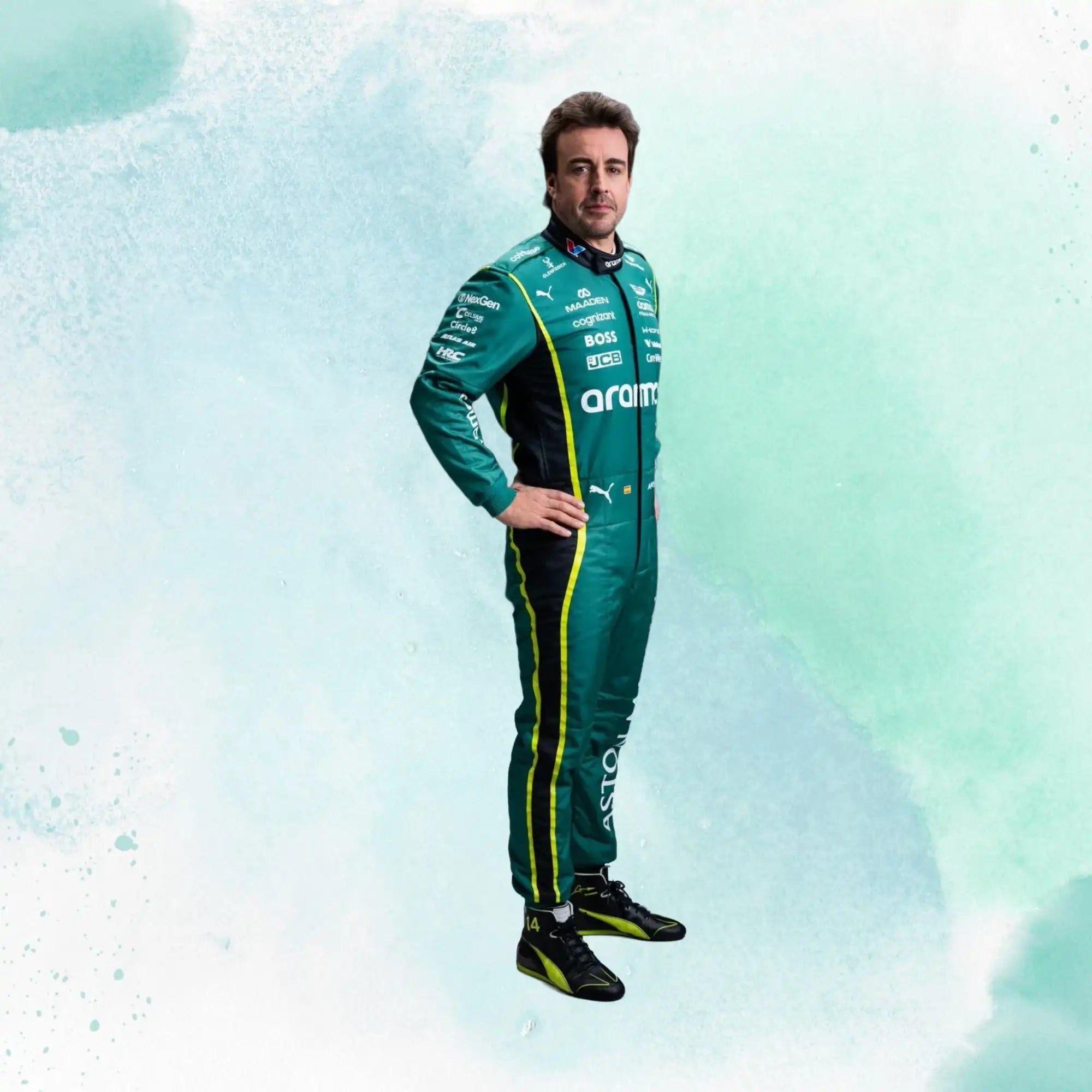 2026 Fernando Alonso Aston Martin F1 Team Replica Racing Suit - view 1