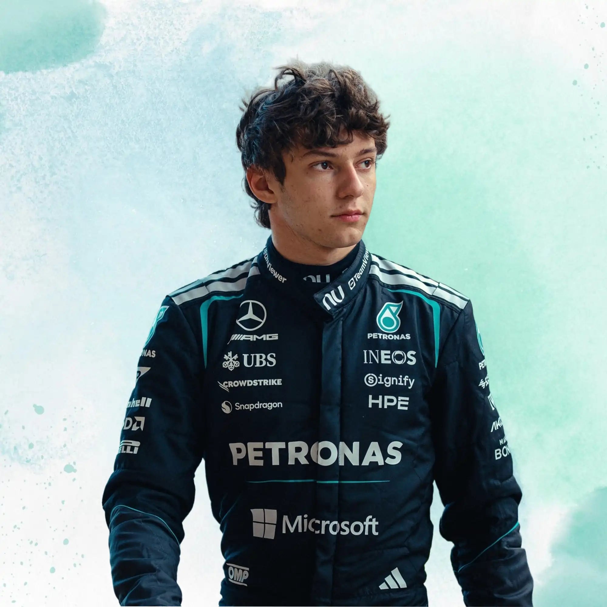 2026 Kimi Antonelli F1 Mercedes AMG Formula One Team Replica Racing Suit - view 3