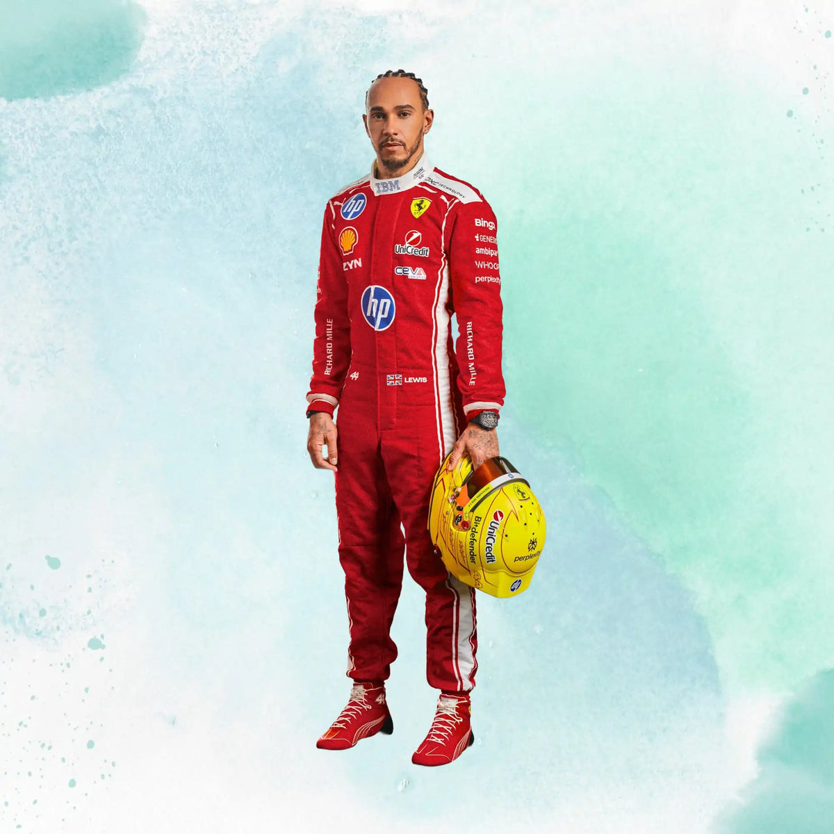 2026 Lewis Hamilton F1 Scuderia Ferrari HP Formula One Team Replica Racing Suit - view 1