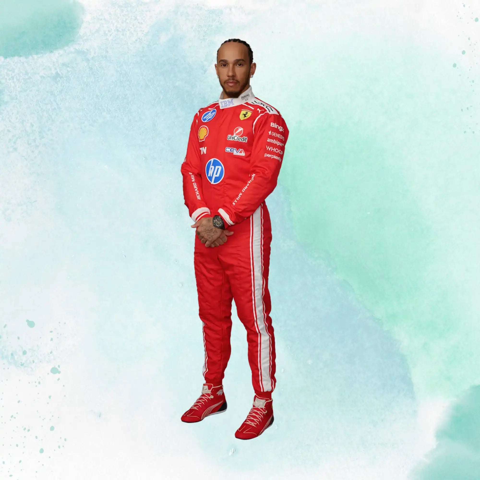 2026 Lewis Hamilton F1 Scuderia Ferrari HP Formula One Team Replica Racing Suit - view 7