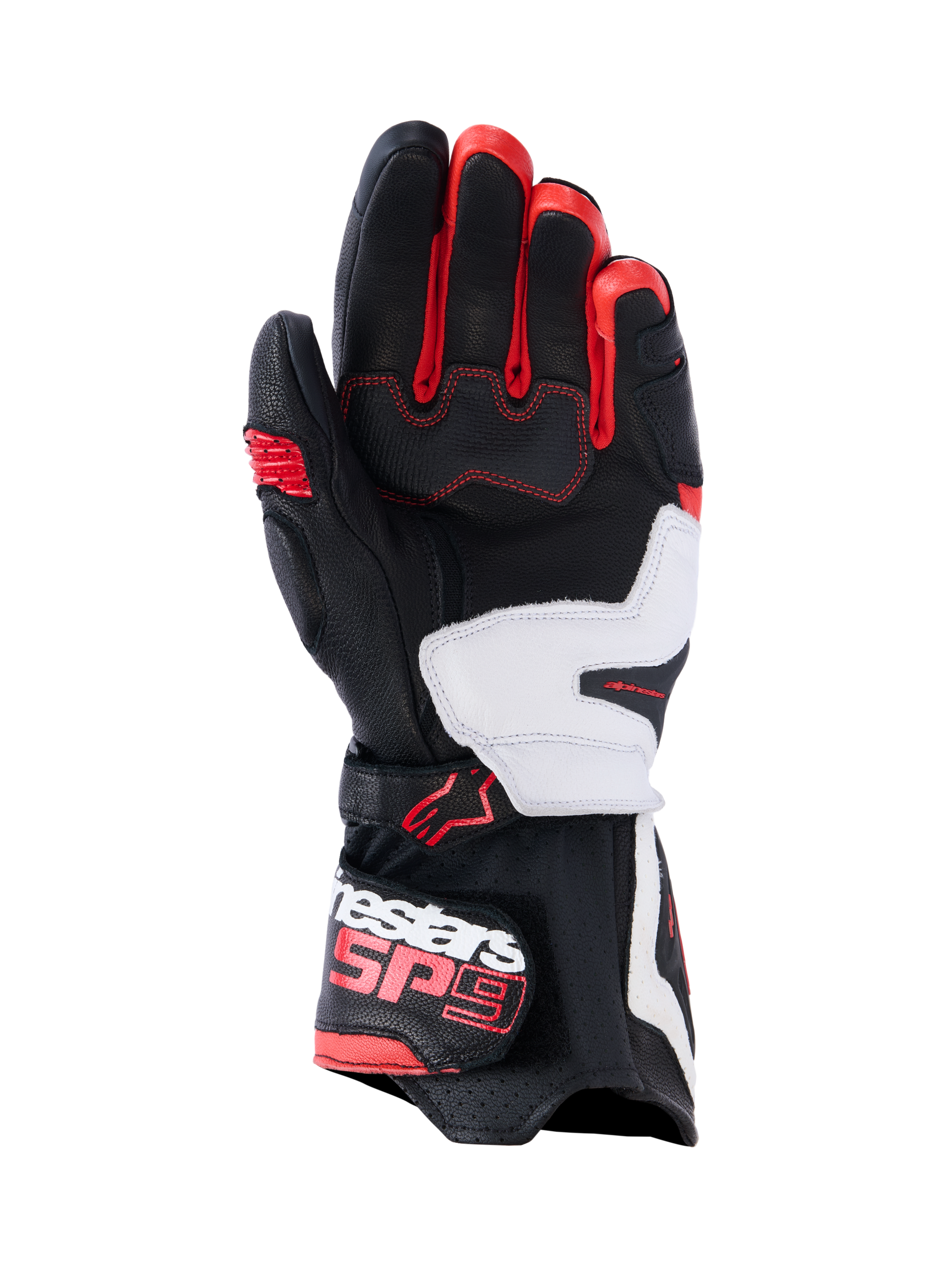 Alpinestars SP-9 Gloves Black/White/Bright Red motorcycle gloves – image 2