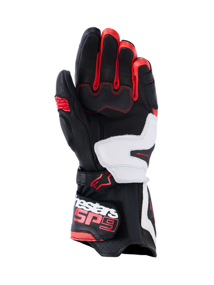 Alpinestars SP-9 Gloves Black/White/Bright Red motorcycle gloves – image 2