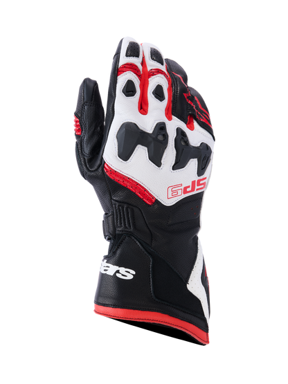 Alpinestars SP-9 Gloves Black/White/Bright Red motorcycle gloves – image 1