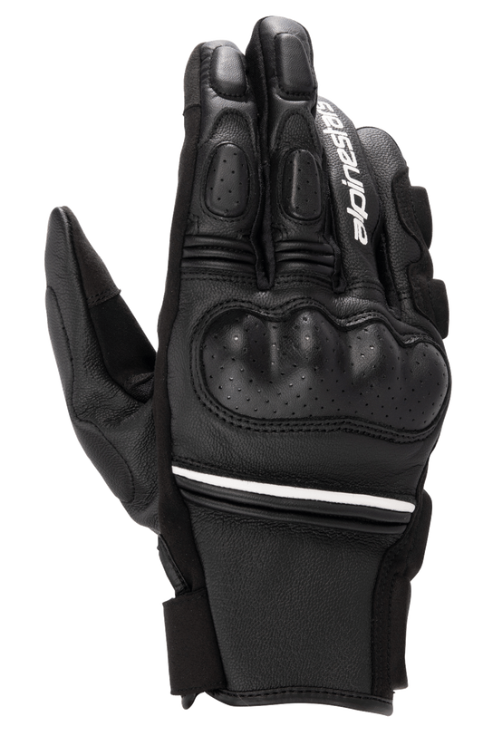 Alpinestars Phenom Leather Gloves Black/White motorcycle gloves – image 1