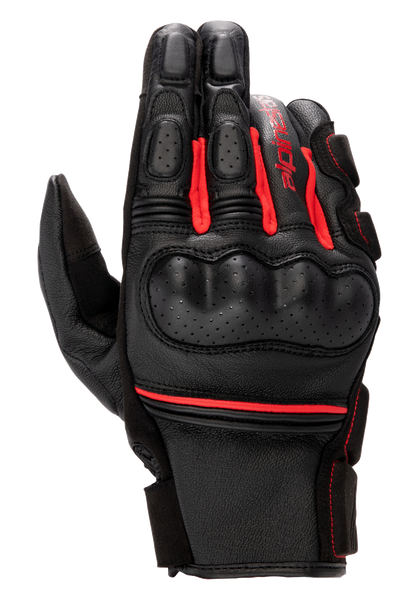 Alpinestars Phenom Leather Gloves Black/Bright Red motorcycle gloves – image 1