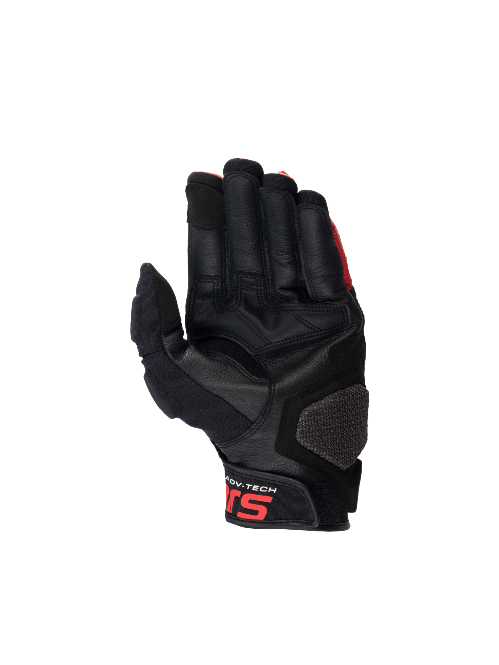 Alpinestars Halo Leather Gloves Black/White/Bright Red motorcycle gloves – image 2