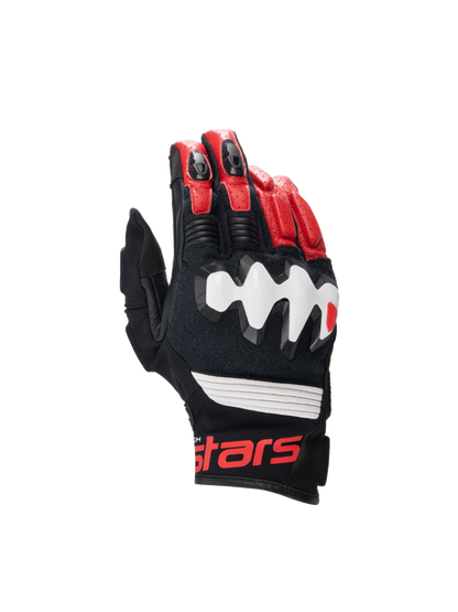 Alpinestars Halo Leather Gloves Black/White/Bright Red motorcycle gloves – image 1