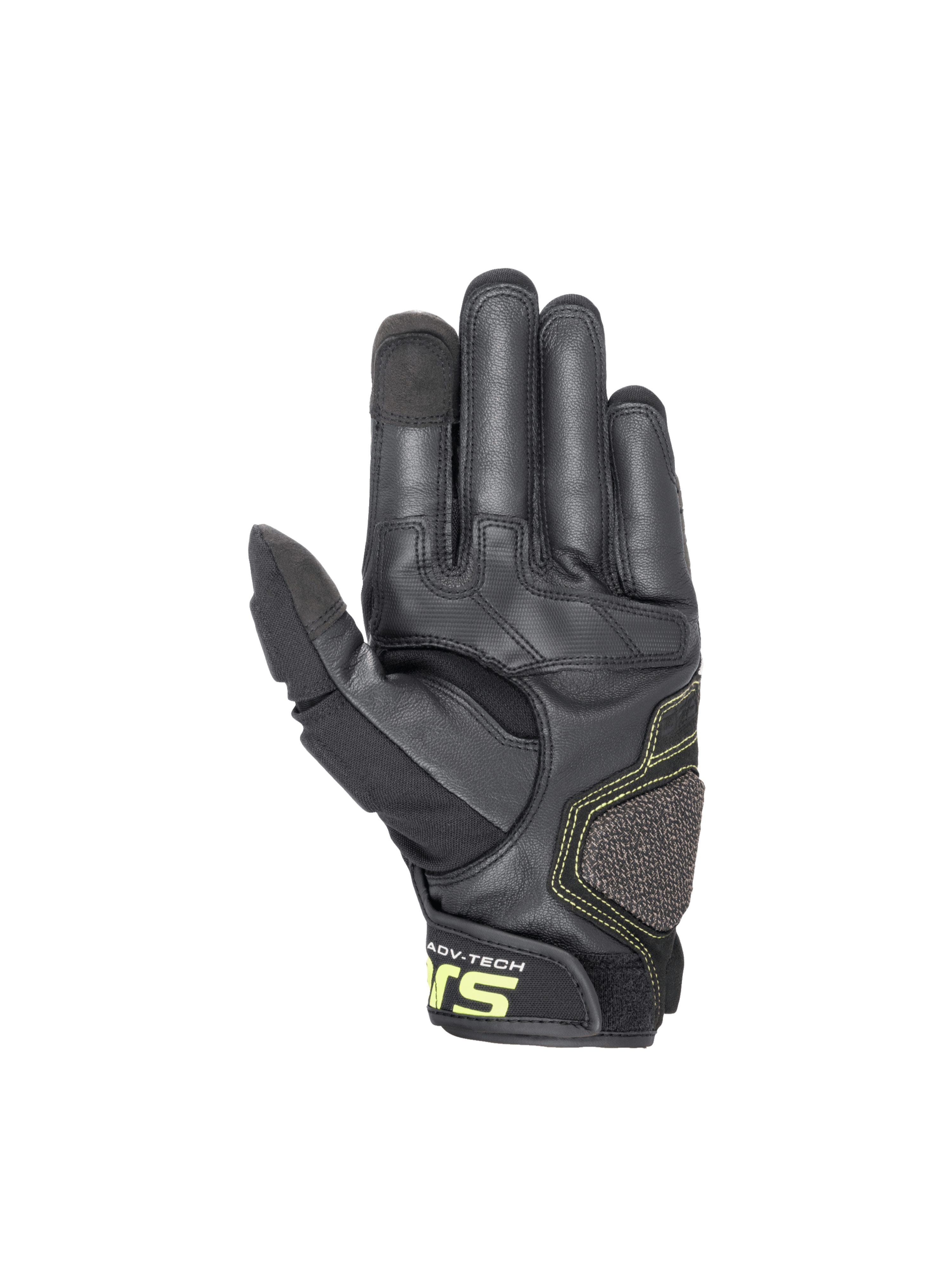 Alpinestars Halo Leather Gloves Forest Black/Yellow Fluo motorcycle gloves – image 2
