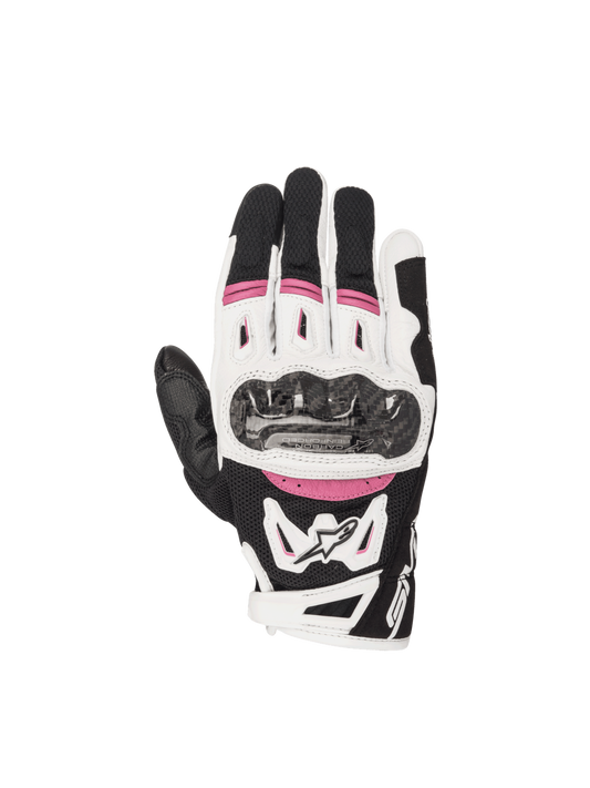 Alpinestars Women Stella SMX-2 Air Carbon V2 Gloves Black/White/Fuchsia motorcycle gloves – image 1
