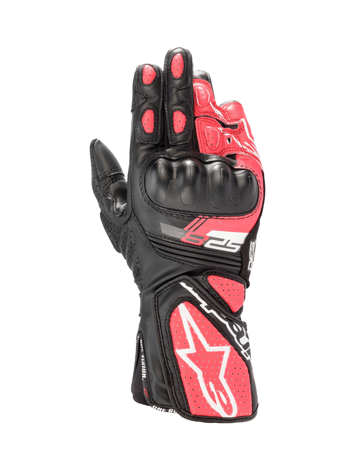 Alpinestars Women Stella SP-8 V3 Gloves Black/White/Diva Pink motorcycle gloves – image 1