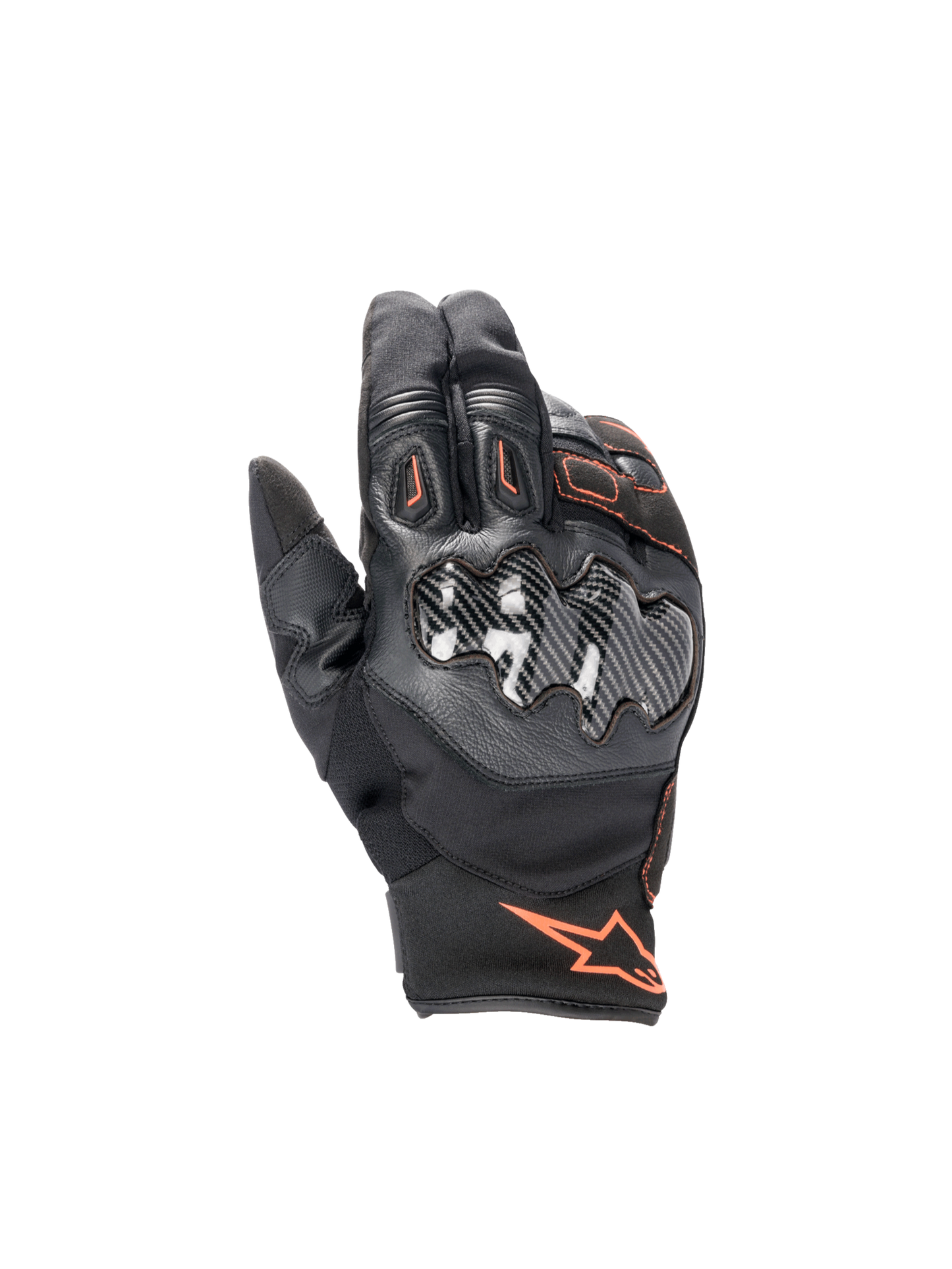 Alpinestars Smx-1 Drystar® Gloves Black/Red Fluo motorcycle gloves – image 1