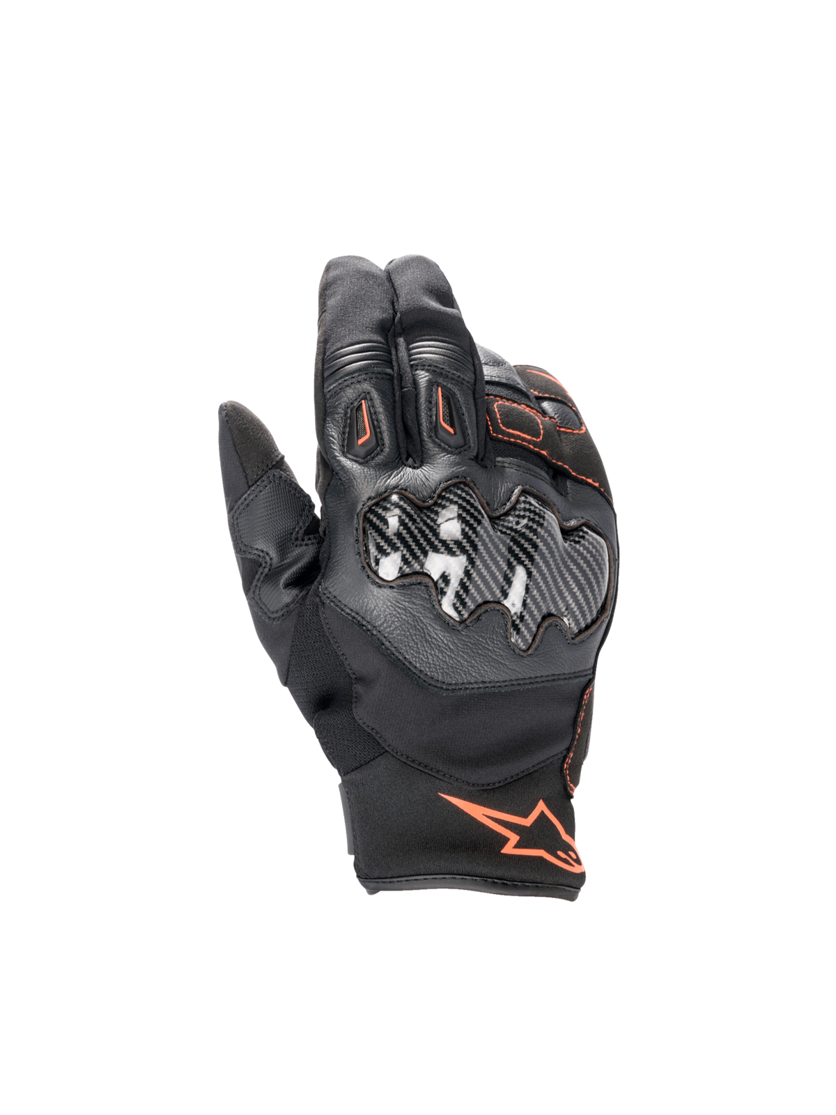 Alpinestars Smx-1 Drystar® Gloves Black/Red Fluo motorcycle gloves – image 1
