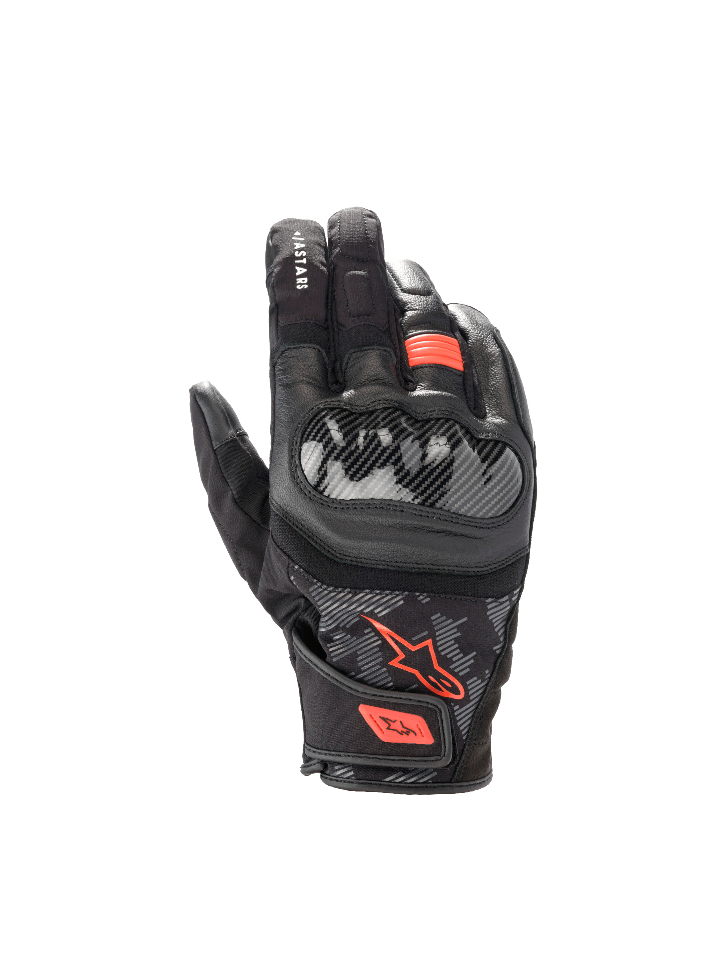Alpinestars SMX Z Drystar® Gloves Black/Red Fluo motorcycle gloves – image 1