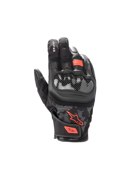 Alpinestars SMX Z Drystar® Gloves Black/Red Fluo motorcycle gloves – image 1