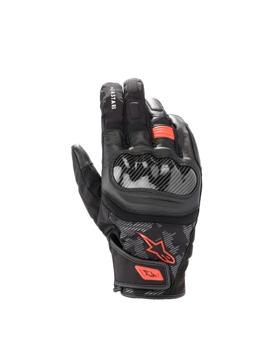 Alpinestars SMX Z Drystar® Gloves Black/Red Fluo motorcycle gloves – image 1