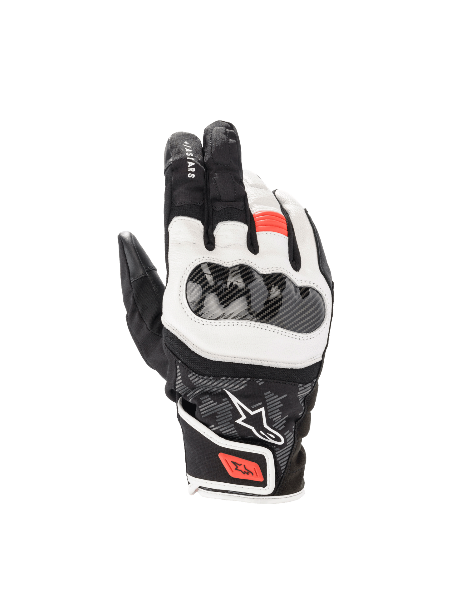 Alpinestars SMX Z Drystar® Gloves Black/White/Red Fluo motorcycle gloves – image 1