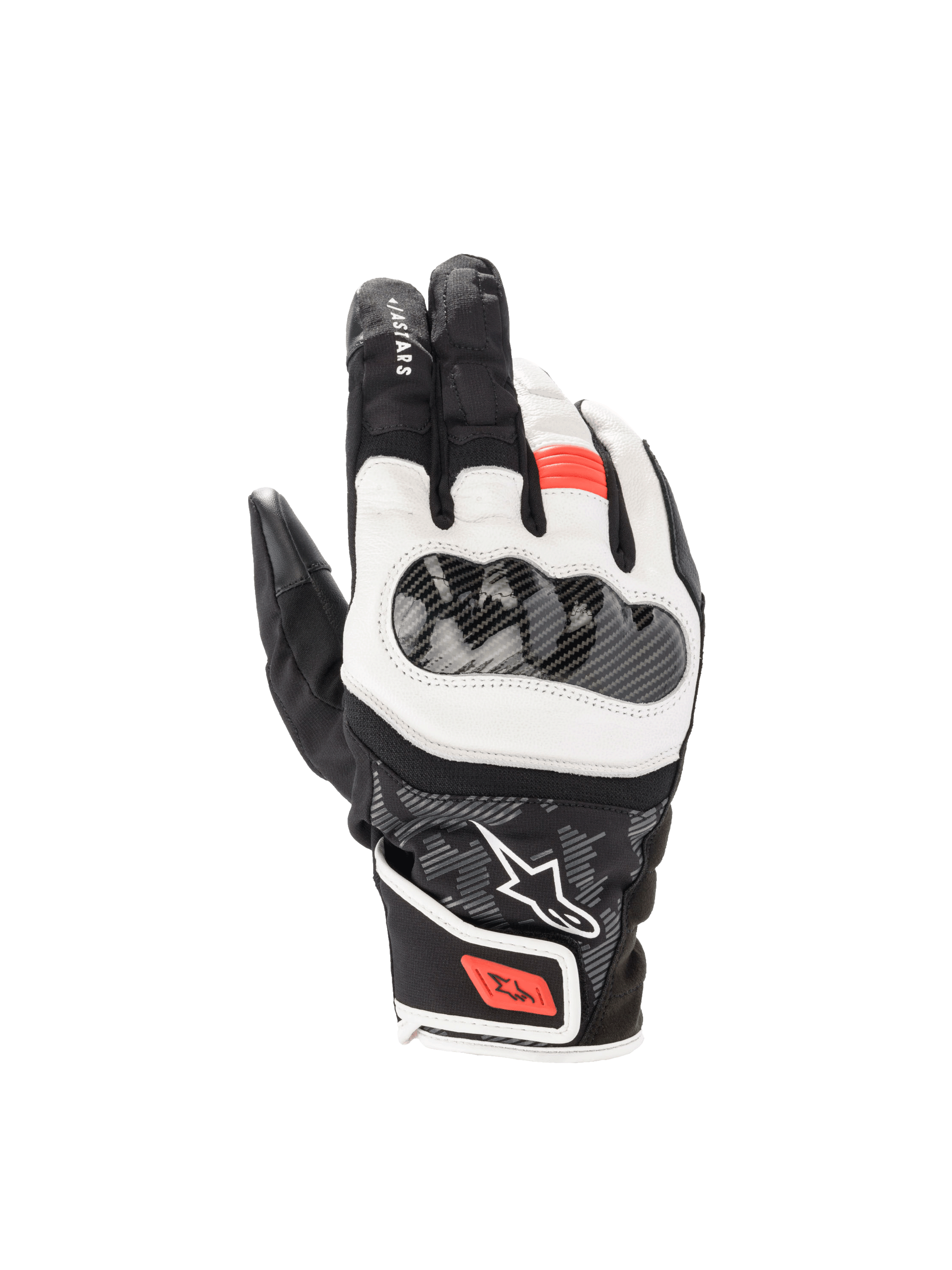 Alpinestars SMX Z Drystar® Gloves Black/White/Red Fluo motorcycle gloves – image 1
