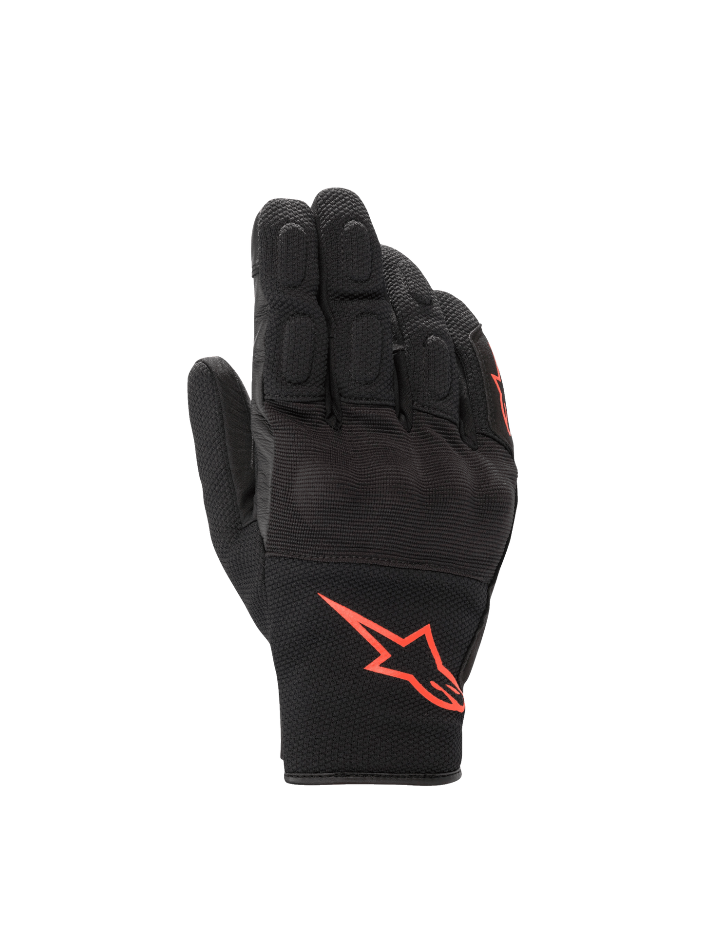 Alpinestars S-Max Drystar® Gloves Black/Red Fluorescent motorcycle gloves – image 1