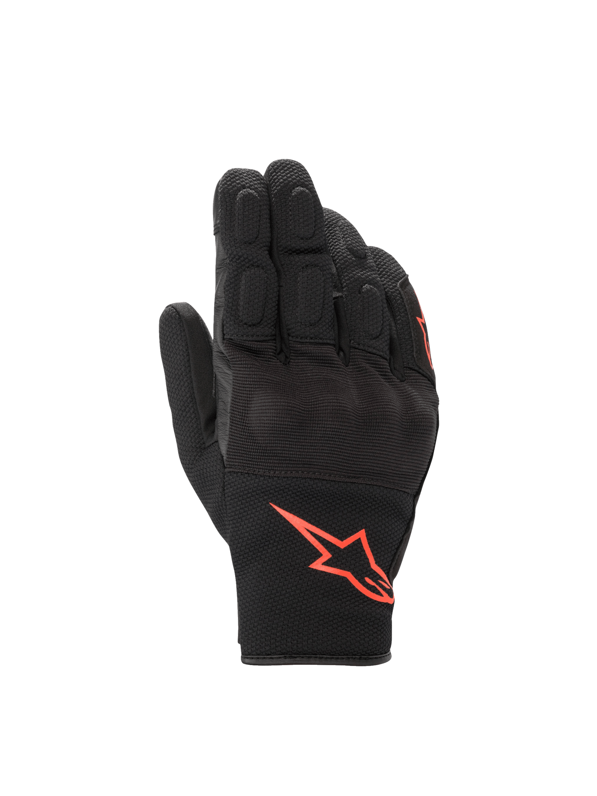 Alpinestars S-Max Drystar® Gloves Black/Red Fluorescent motorcycle gloves – image 1