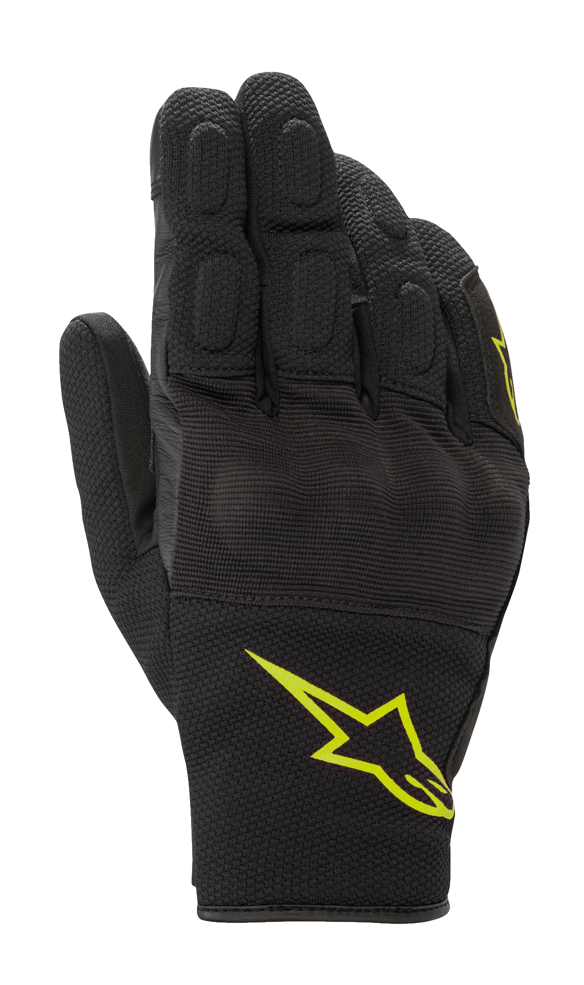 Alpinestars S-Max Drystar® Gloves Black/Yellow Fluorescent motorcycle gloves – image 1