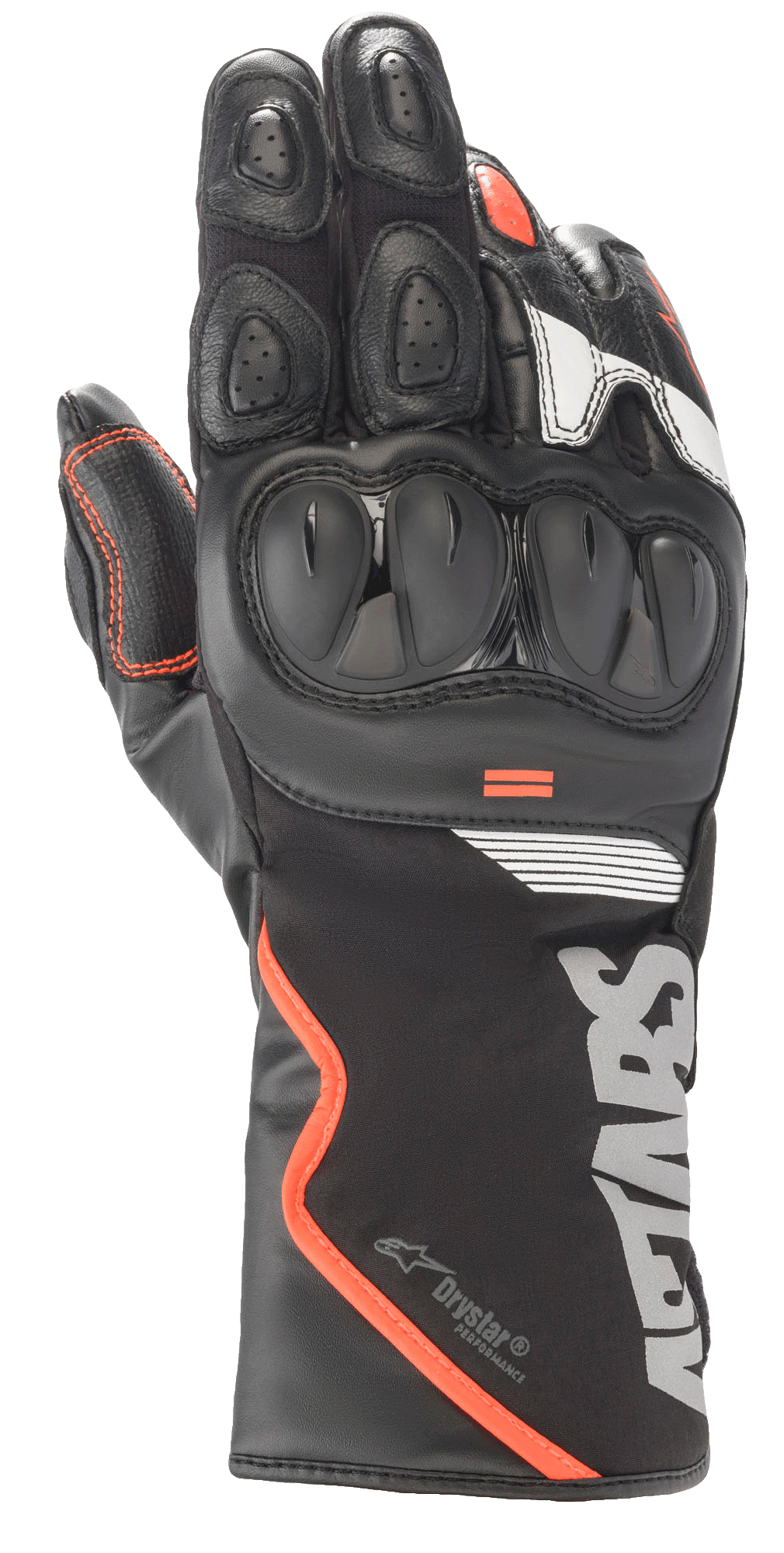 Alpinestars SP-365 Drystar® Gloves Black/Red Fluo/White motorcycle gloves – image 1