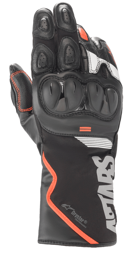 Alpinestars SP-365 Drystar® Gloves Black/Red Fluo/White motorcycle gloves – image 1