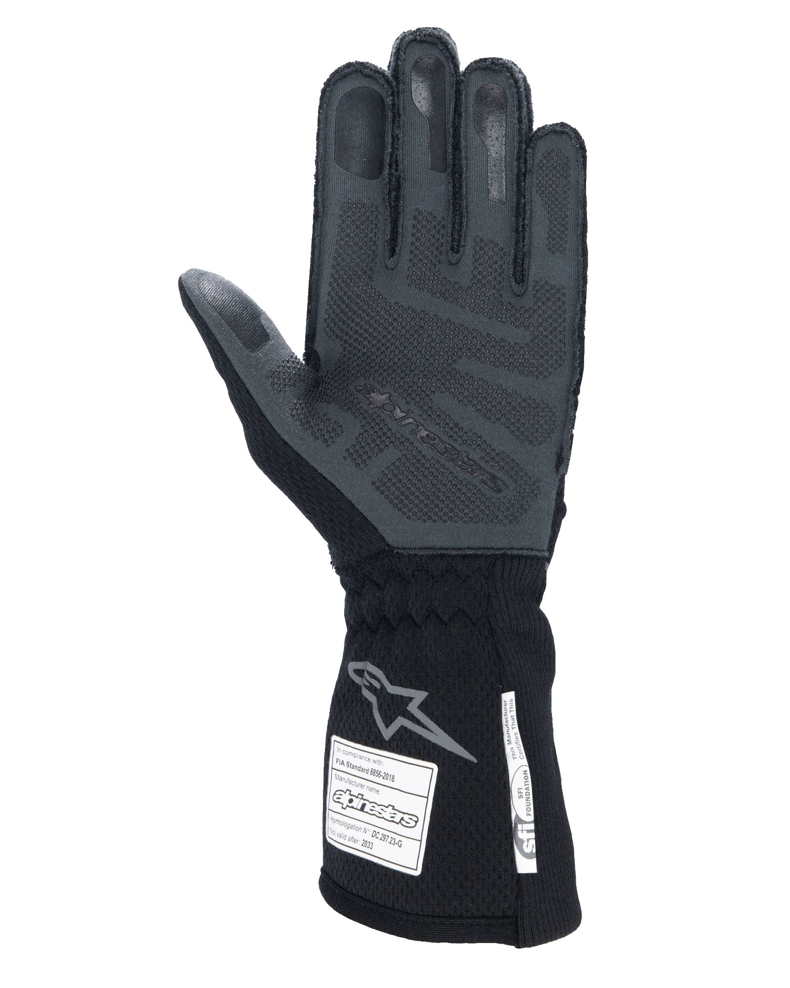 Alpinestars Tech-1 ZX V4 Gloves Black/Anthracite auto racing gloves – image 2