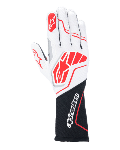 Alpinestars Tech-1 ZX V4 Gloves Black/White/Red auto racing gloves – image 1