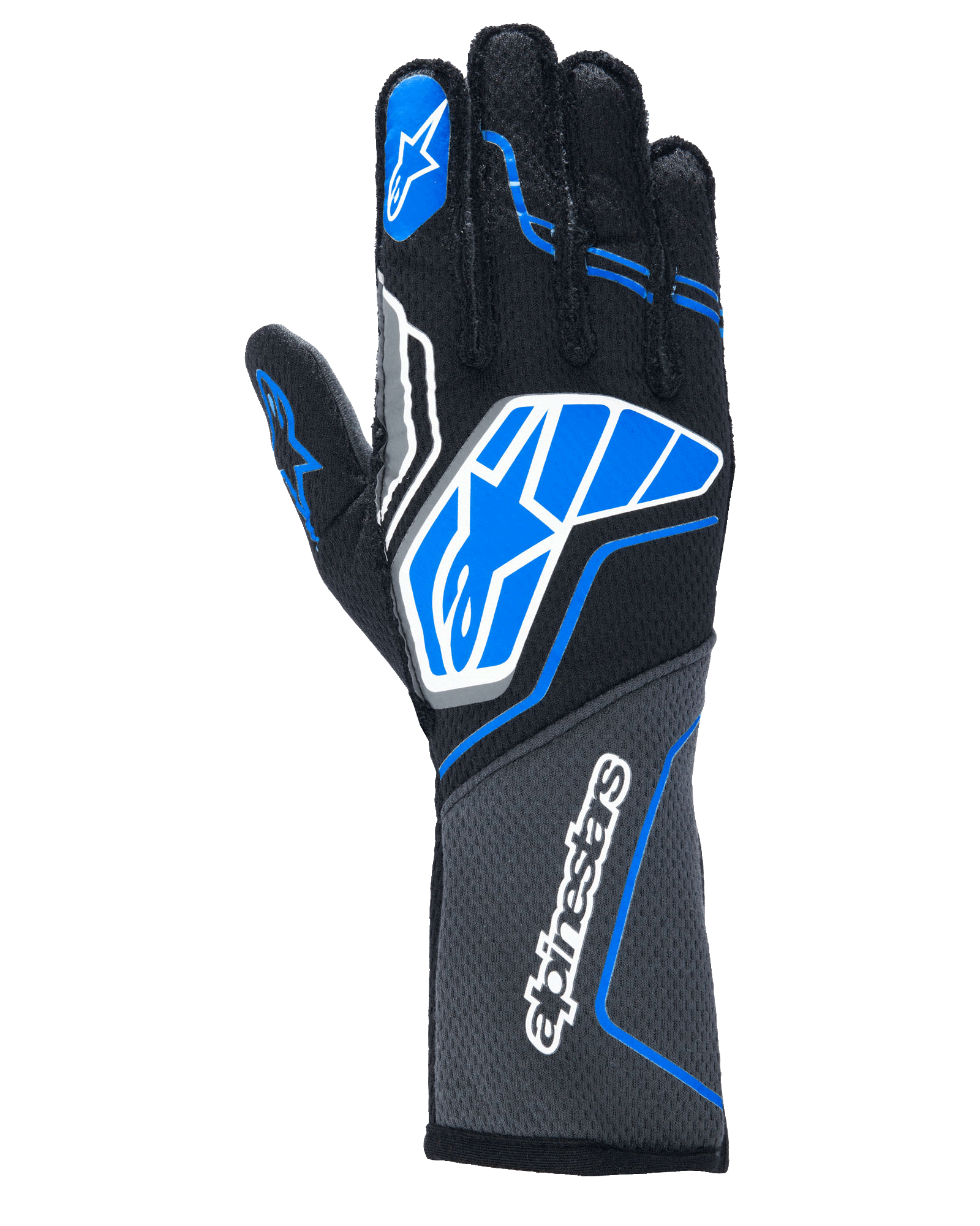 Alpinestars Tech-1 ZX V4 Gloves Black/Blue auto racing gloves – image 1