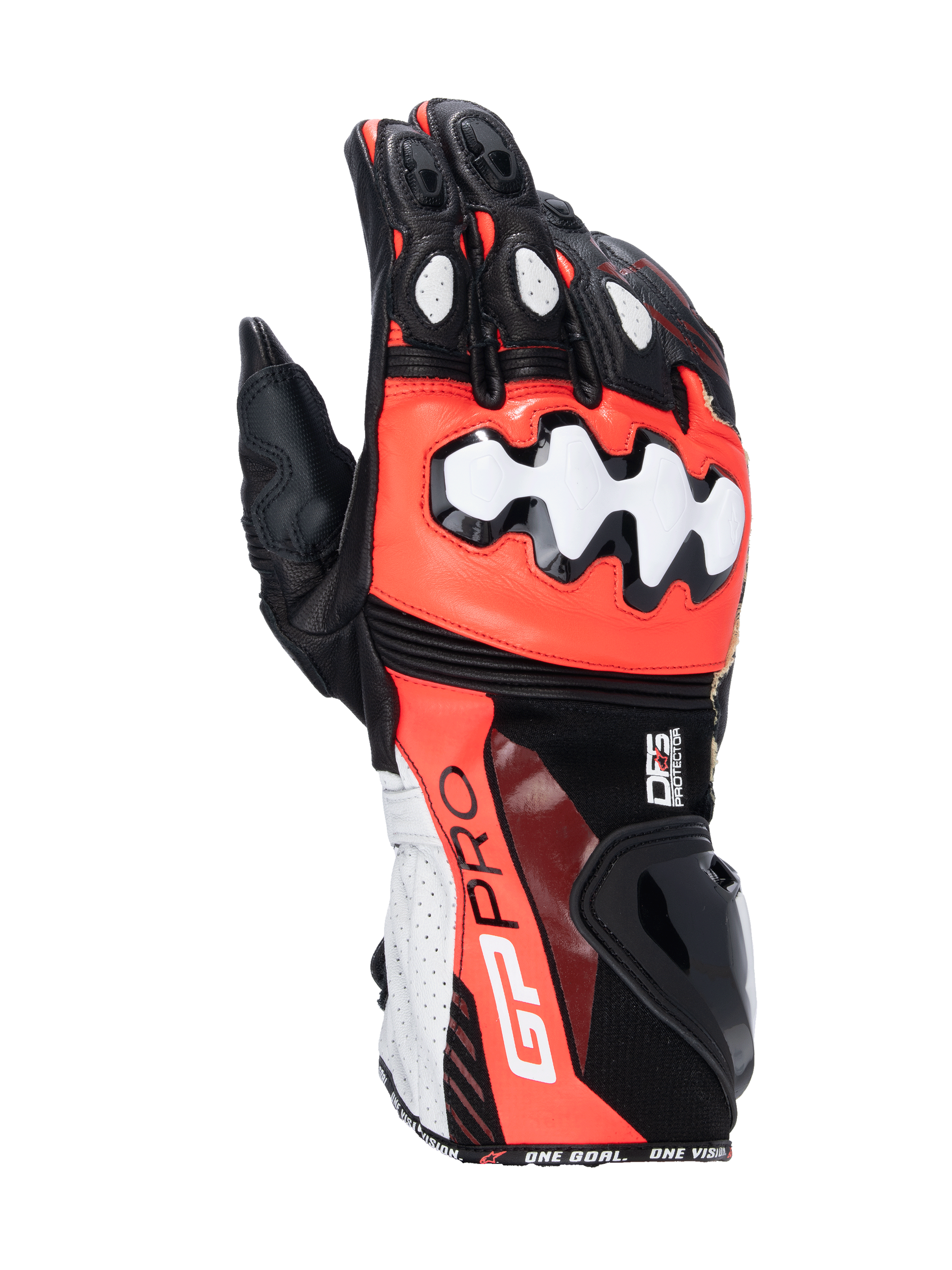 Alpinestars GP Pro RS4 Gloves Black/Red Fluo/White motorcycle gloves – image 1