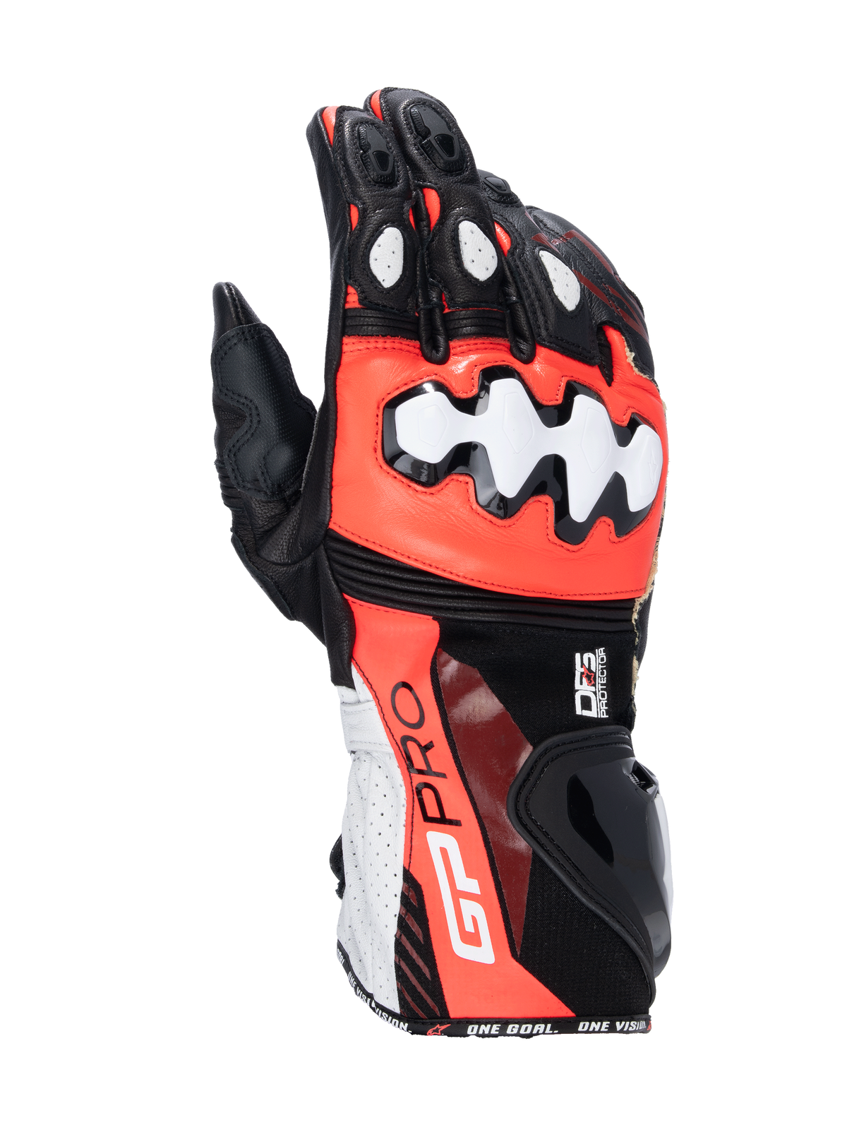 Alpinestars GP Pro RS4 Gloves Black/Red Fluo/White motorcycle gloves – image 1