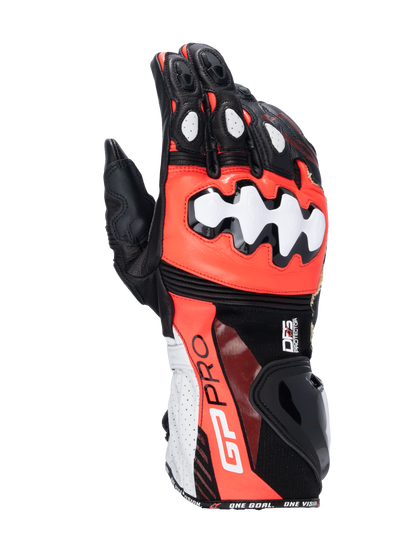 Alpinestars GP Pro RS4 Gloves Black/Red Fluo/White motorcycle gloves – image 1