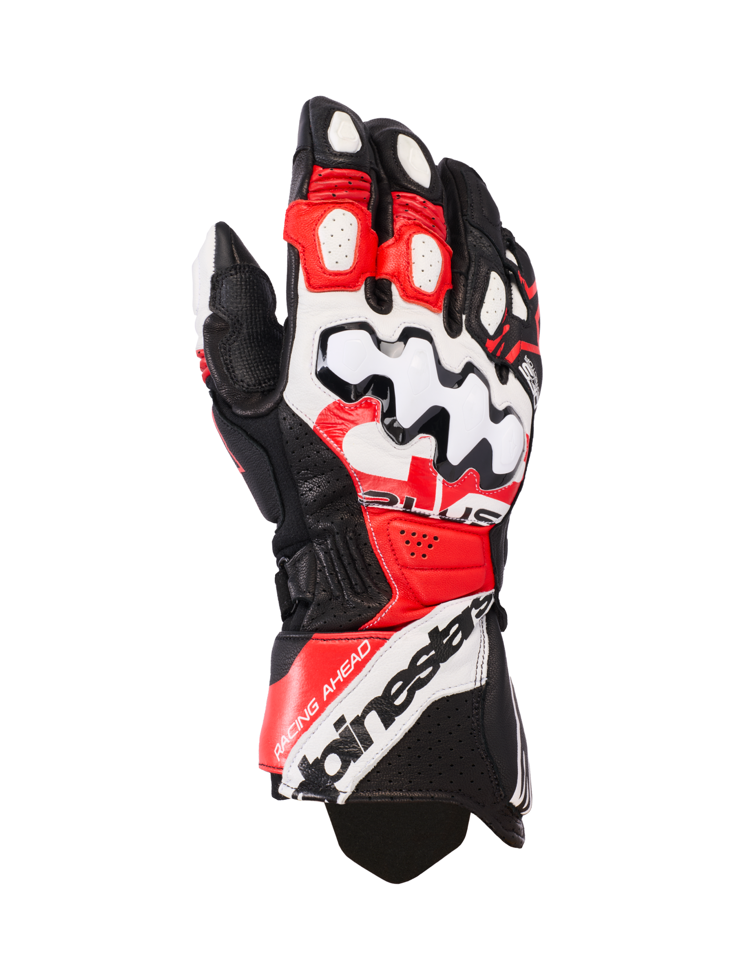 Alpinestars GP Plus R V3 Leather Gloves Black/White/Bright Red motorcycle gloves – image 1