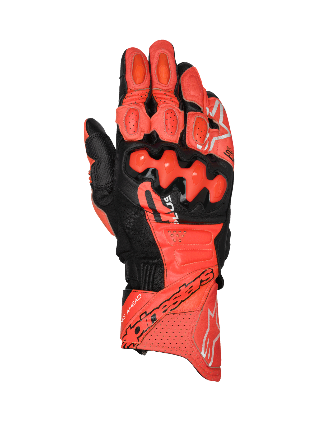 Alpinestars GP Plus R V3 Leather Gloves Bright Red/Red Fluo/Black motorcycle gloves – image 1