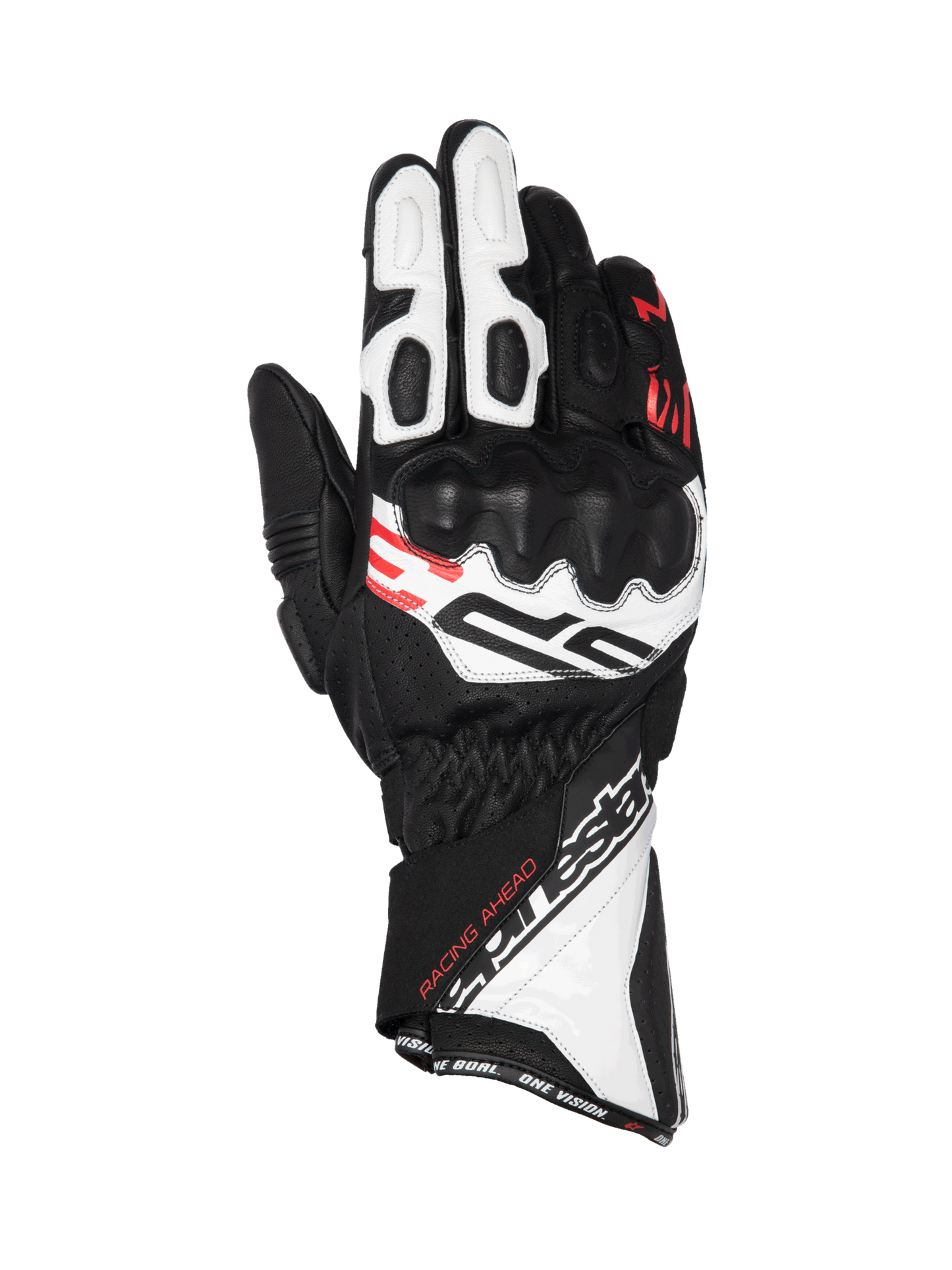 Alpinestars SP-3 Gloves Black/White/Red Fluo motorcycle gloves – image 1