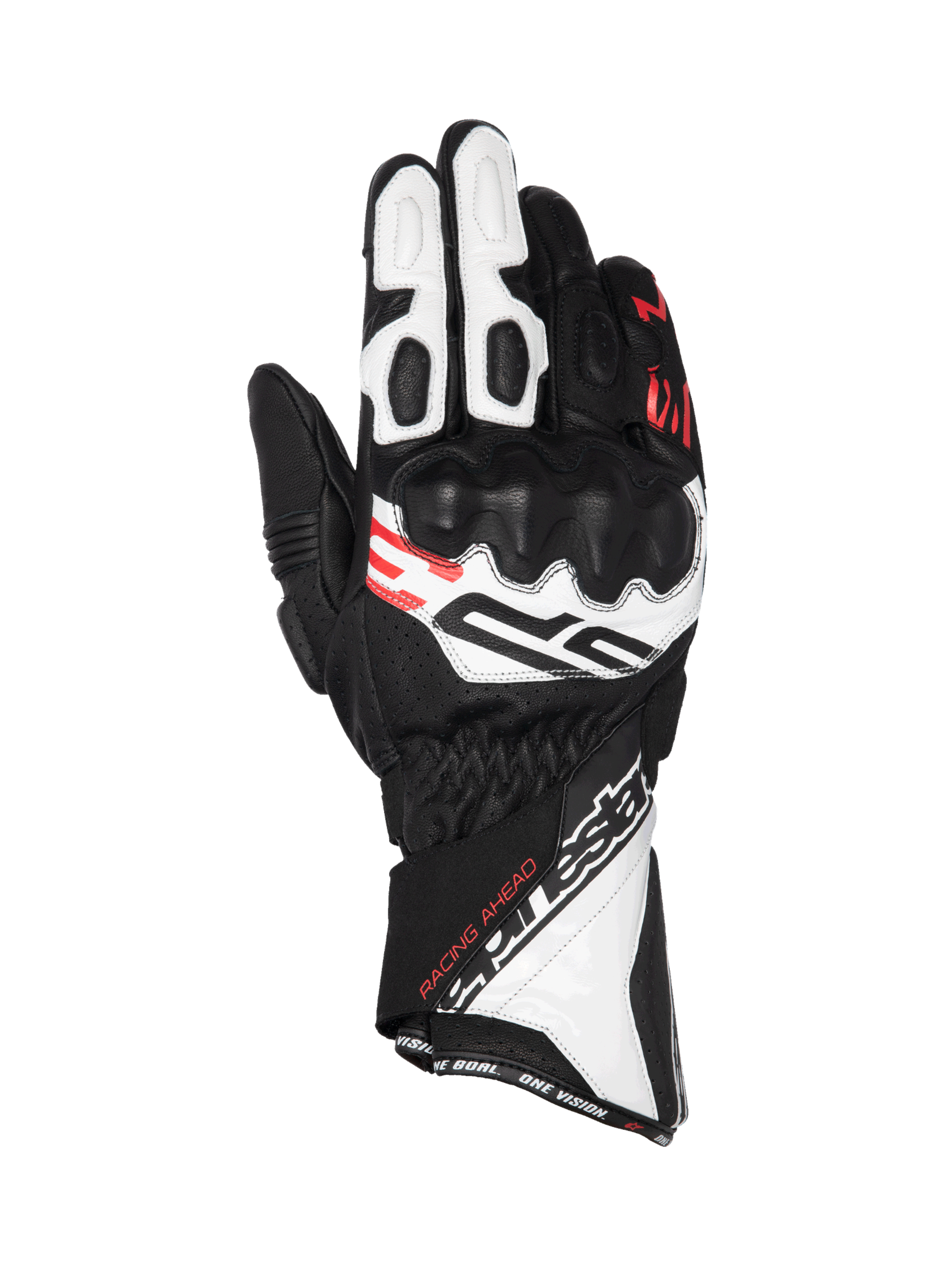 Alpinestars SP-3 Gloves Black/White/Red Fluo motorcycle gloves – image 1