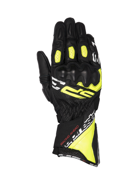 Alpinestars SP-3 Gloves Black/Yellwo Fluo/White motorcycle gloves – image 1