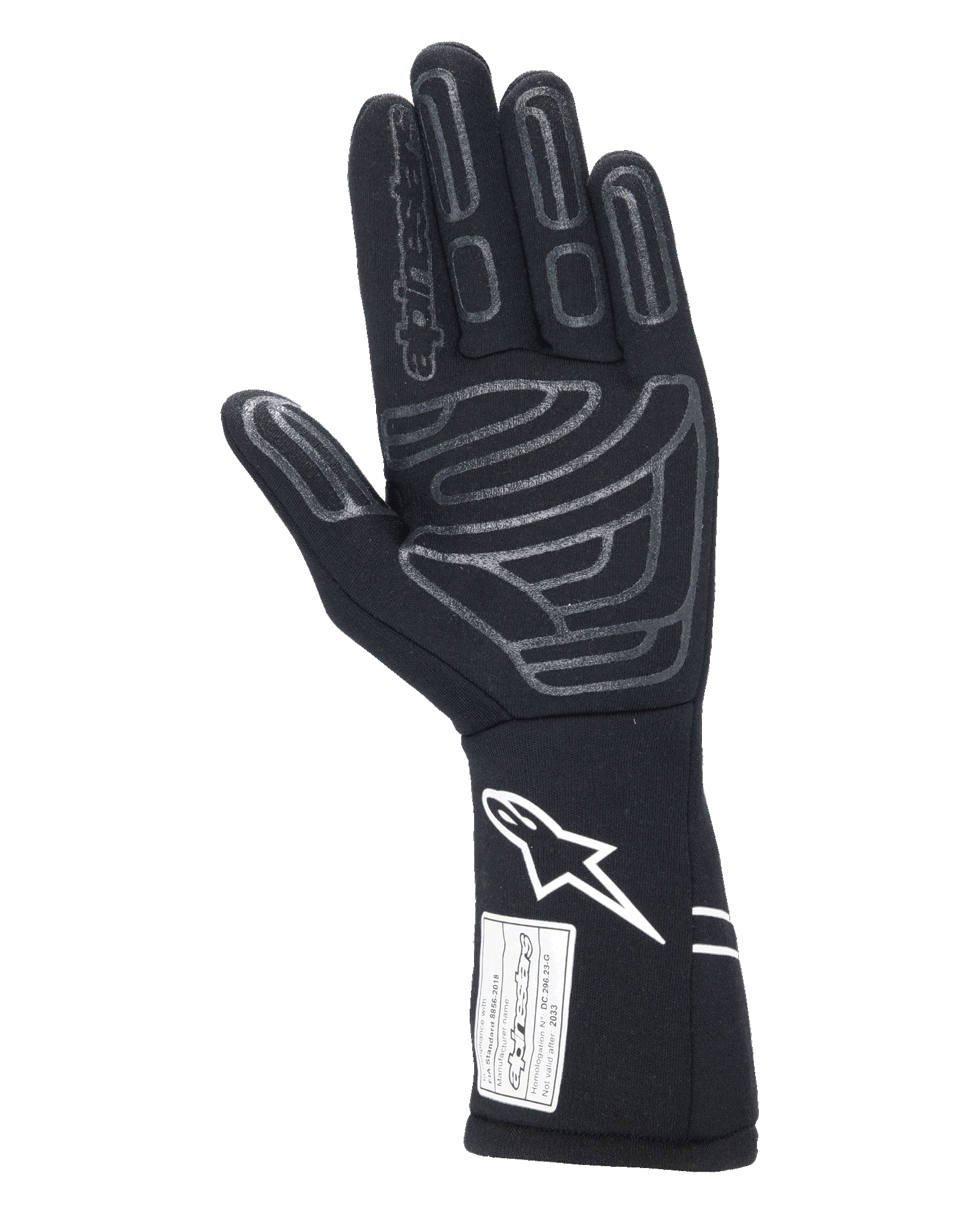 Alpinestars Tech-1 Start V4 Gloves FIA Black auto racing gloves – image 2