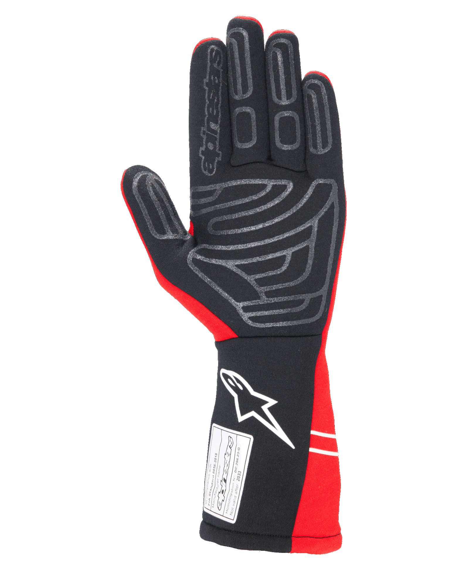 Alpinestars Tech-1 Start V4 Gloves FIA Red auto racing gloves – image 2