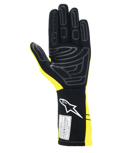 Alpinestars Tech-1 Start V4 Gloves FIA Yellow Fluo auto racing gloves – image 2
