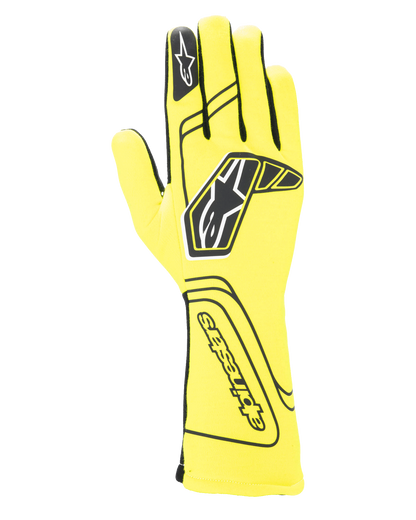 Alpinestars Tech-1 Start V4 Gloves FIA Yellow Fluo auto racing gloves – image 1