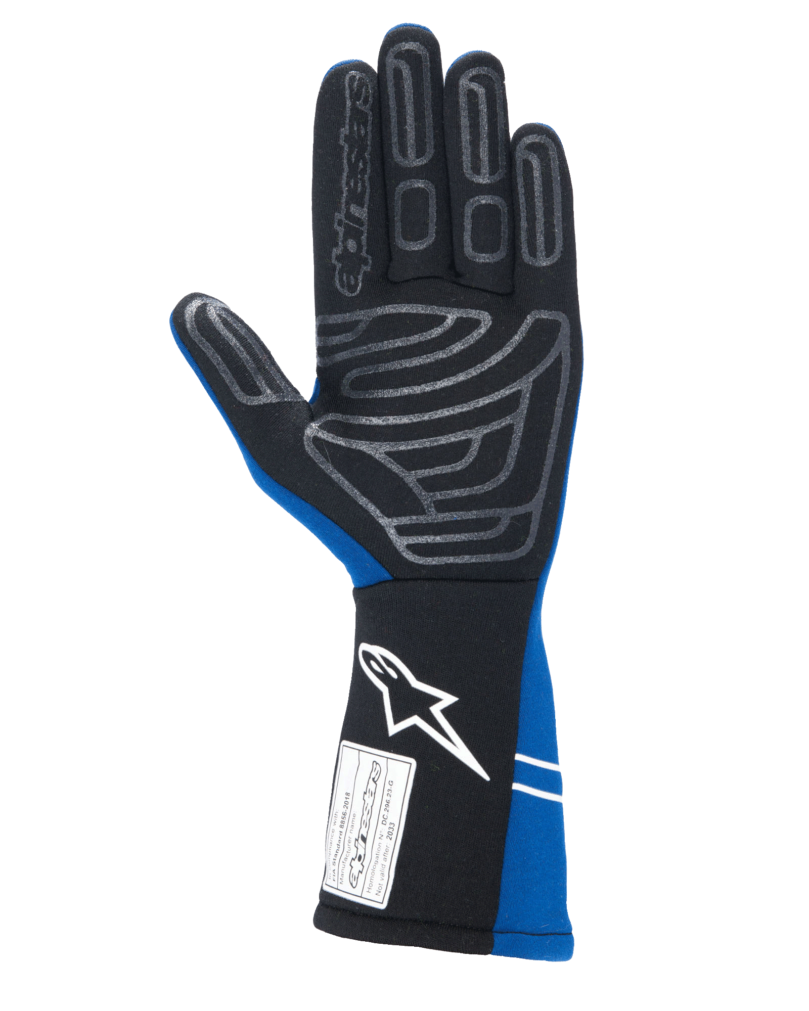 Alpinestars Tech-1 Start V4 Gloves FIA Royal Blue auto racing gloves – image 2